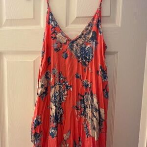 Lovestitch Coral and Blue Floral Dress